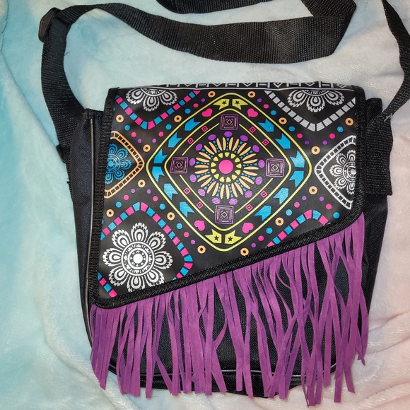 unknown Handbags - Fringe multi color satchel type purse